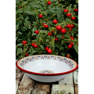 36 cm 4,5 Litre Emaye Leğen Çırpma ve Karıştırma Kabı, Hamur Leğeni. Meyvelik. Çeyiz.  Büyük Kase