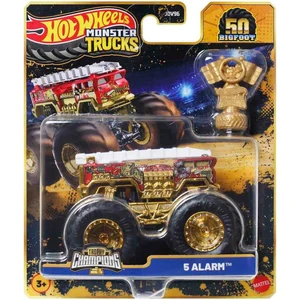 Hot Wheels Monster Trucks Bigfoot Trophy Şampiyonları Tekli Arabalar JDV96 - JDW00 5 Alarm
