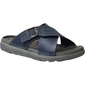 15802-25 Deri Anatomik Çapraz Bant Erkek Terlik