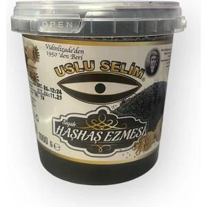 Uslu Selim Siyah Haşhaş Ezmesi 1 Kg. Uşak Yöresi
