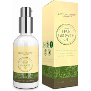 EssyNaturals Saç Uzatma Yağı - Biotin, Kafein ve Hint Yağı ile Daha Dolgun ve Daha Uzun Saçlar İçin Yıpranma Karşıtı Serum Saç Bakım Yağı