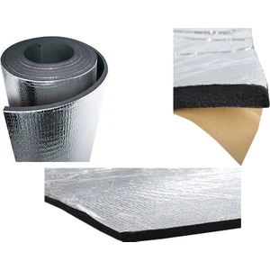 Kl Home  120*100 cm  (1,2m2) Alüminyum Folyo Kaplı Oto Araç Kaput Ses Yalıtım Süngeri Yapışkanlı Alev Almaz