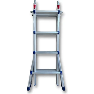 398 Cm. 14 Basamak A ve I Tipi Katlanıp Uzayabilen Mini Dev Alüminyum Merdiven