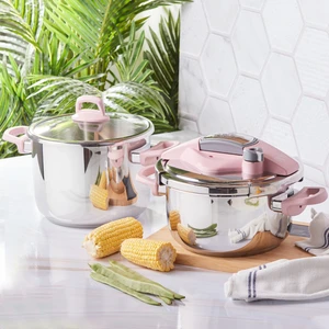 Perfect Pink Düdüklü Tencere Seti 4+6 Lt