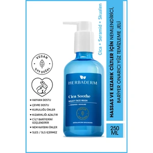 Cica Soothe Milky, Hassas ve Kızarık Ciltler Için Nemlendirici Bariyer Onarıcı Yüz Temizleme Jeli 250 ml