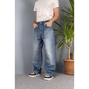 Ip Kemerli Rahat Kesim Baggy Kot Pantolon