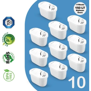10 Adet Filtre Purepro I Su Arıtma Sürahi Filtresi I Jugg ve Brita Maxtra+ Pro ile Uyumlu