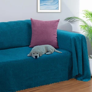 Latuda Home Zenit Koltuk Örtüsü 175x350 XLARGE Dekoratif Jakarlı Şönil   | Kanepe Örtüsü |  Kaymaz , Turkuaz