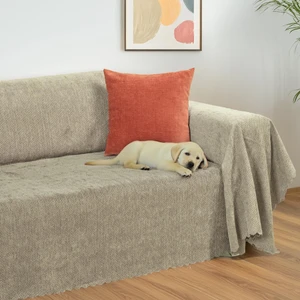 Latuda Home Zenit Koltuk Örtüsü 175x300 LARGE Dekoratif Jakarlı Şönil   | Kanepe Örtüsü |  Kaymaz , Kum Beji