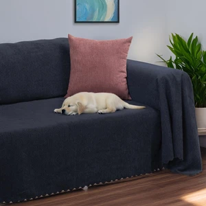 Latuda Home Zenit Koltuk Örtüsü 175x300 LARGE Dekoratif Jakarlı Şönil   | Kanepe Örtüsü |  Kaymaz , Antrasit