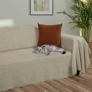 Latuda Home Zenit Koltuk Örtüsü 175x350 XLARGE Dekoratif Jakarlı Şönil   | Kanepe Örtüsü |  Kaymaz ,Camel