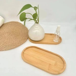 Bambu Sunum Tabağı - Yağdanlık Altlığı 24 Cm X  13 Cm