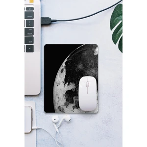 Sonictouch Ayın Karanlık Yüzü Siyah Pürüzsüz Yüzey Kaymaz Taban Dikişsiz Kenar Gamer Oyuncu Mouse Pad 19X23CM