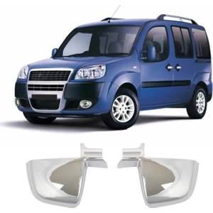 Fiat Doblo Uyumlu 2010-2021 Ayna Kapağı 2 Parça Abs Krom Kaplama