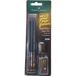 Faber Castell Black Edition Sınav Seti (3 Kalem- Silgi- Kalemtraş)