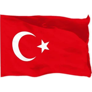 80X120 cm Raşel Türk Bayrağı Kenarı Dikişli Yurt