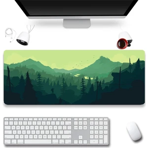 Sonictouch Ultragrand Dağ Orman Manzaralı Yeşil Dikişsiz Xxl Gaming Oyuncu Masaüstü Klavye Mouse Pad 40X90CM