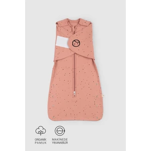 Little Gusto Pelerin Uyku Tulumu 0-6 Ay Cosmos Pembe Organik Pamuk
