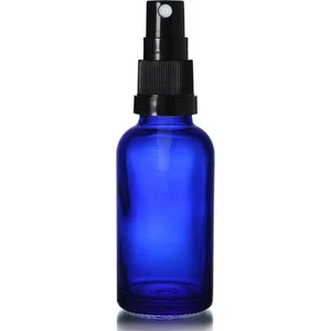 Zylan Ambalaj 30 ml Mavi Cam Siyah Sprey Başlıklı Şişe 12 Adet