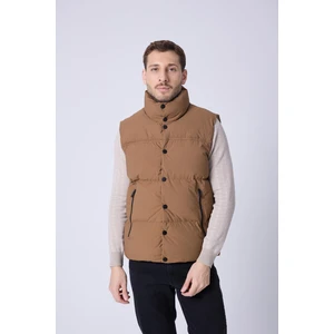 Erkek Dolgulu Şişme Yelek Kahverengi