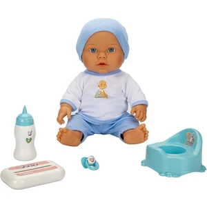 Sesli Bebelou Tuvalet Zamanı Bebek Seti 32 cm - Mavi