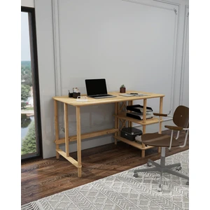 Çmd Çakır Mobilya Dekorasyon VİVACE Çalışma Masası; Mdf'lam ve Ahşap Ayak Zarif Işlevsel Minimalist Tasarım 2 Raflı - Çalışma Masası  -Oyuncu Masası -Ders Masası -Ofis Masası - Kütüphane - Okul