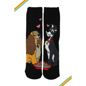 Unisex Renkli Desenli Soket Uzun Çorap Sağlı Sollu Farklı Köpekli Desenliler