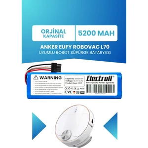 Anker Eufy Robovac L70 Hybrid Batarya (Orjinal Kapasite) 5.200MAH Pil Robot Süpürge Batarya Değişimi