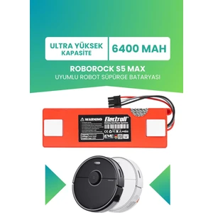 Roborock S5 Max Uyumlu Batarya (Ultra Yüksek Kapasite) 6400MAH Robot Süpürge Bataryası Değişimi
