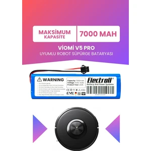 Viomi V5 Pro Uyumlu Batarya (Maksimum Kapasite) 7000MAH Pil Robot Süpürge Bataryası Değişimi