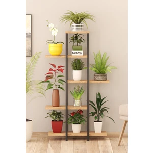 Yüksek Ayaklı Saksı Standı Saksılık Dekoratif Çiçeklik Rafı Metal Iskeleti Dekoratif BOY112CM