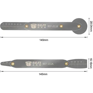 BST-211A 211B 2 Parça Çift Taraf Telefon Sökme Metal Aparatı