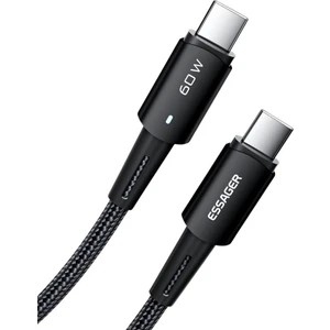 LED Işıklı 1metre Qc4.0 Pd 60W Type-C To Type-C Şarj Kablosu Örgü Şarj Akım Korumalı