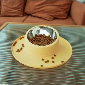 Silikon Taban Eğimli Kaydırmaz Mama Kabı