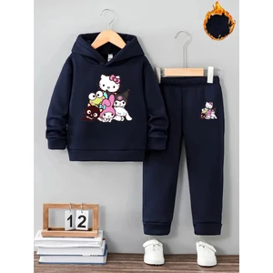Kışlık Kız Çocuk Eşofman Takımı 5 6 7 8 9 10 11 12 Yaş Best Friends Hello Kitty Kuromi Melody