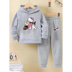 Kışlık Kız Çocuk Eşofman Takımı 5 6 7 8 9 10 11 12 Yaş Best Friends Hello Kitty Kuromi Melody