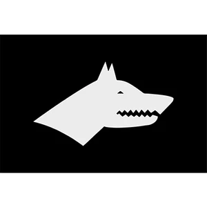 50X75CM Yazısız Siyah Göktürk Bayrağı