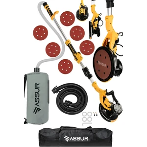 850W Alçıpan Duvar Zımpara Makinası 360° Ledli Toz Emmeli