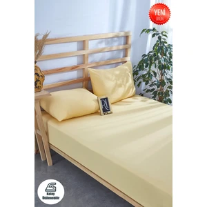 Ricco Lifes Sarı Lastikli Çarşaf Yastık Kılıfı (100 x 200) Tek Kişilik
