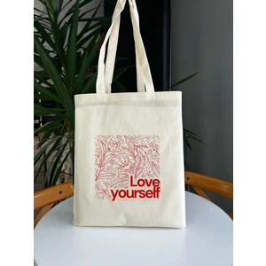 Bez Çanta Dünyası Love Yourself Kanvas Omuz Çantası