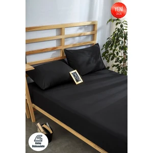 Ricco Lifes Siyah Lastikli Çarşaf Yastık Kılıfı (100 x 200) Tek Kişilik