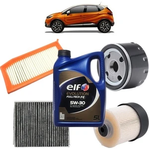 Renault Captur 4Plus Karbon Filtre Bakım Seti 1.5 dCi Evolution Yağlı 2013-2020 KİT1020H