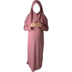 Monte Lui Kız Çocuk Tek Parça Namaz Elbisesi Gül Kurusu