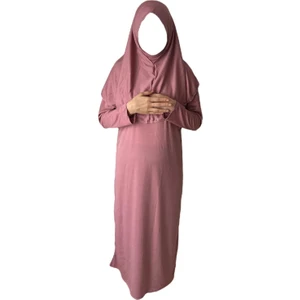 Monte Lui Kız Çocuk Tek Parça Namaz Elbisesi Gül Kurusu