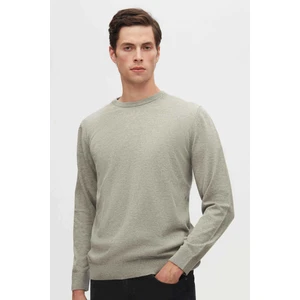 Ds Damat Regular Fit Gri Tüylenme Yapmayan Bisiklet Yaka Triko Kazak 5HF06ORT12004