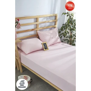 Ricco Lifes Pembe Lastikli Çarşaf Yastık Kılıfı (100 x 200) Tek Kişilik