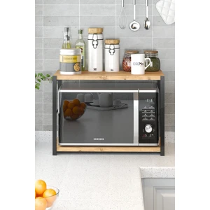 Mutfak Tezgah Üstü Metal Raflı Mikrodalga Fırın Standı Çay Kahve Makina Standı Kavanozluk