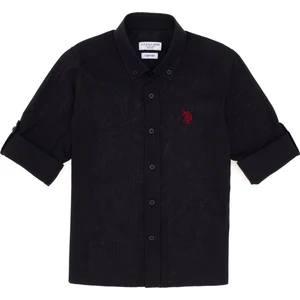 U.S. Polo Assn. Erkek Çocuk Siyah Gömlek Basic 50306583-VR046