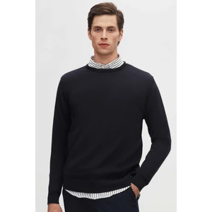 Regular Fit Lacivert Pamuk Karışımlı Triko Kazak 5HF06ORT12004