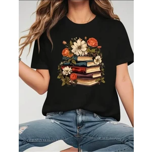 Kitap Baskılı Basic T-Shirt